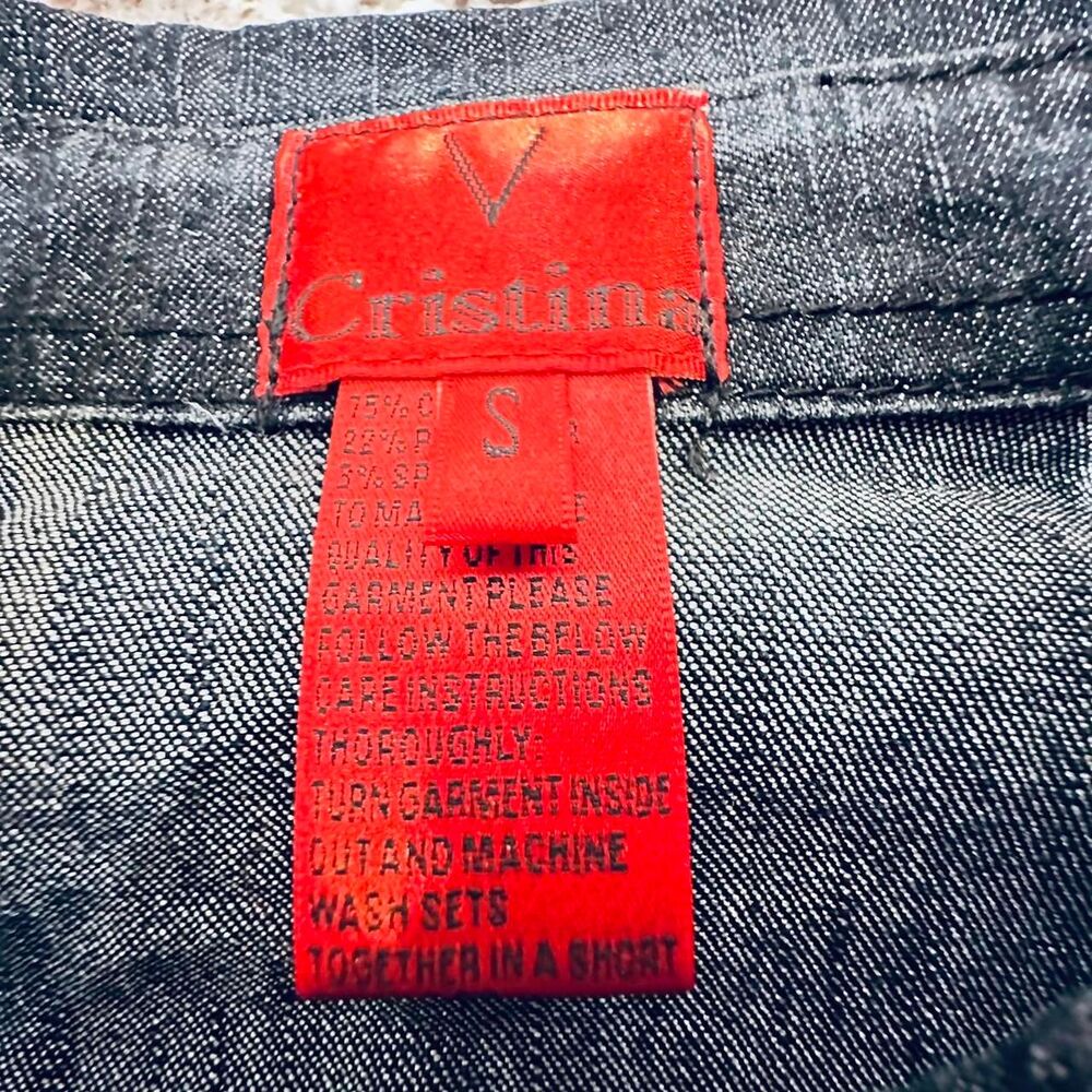 V Christina Women's Jean Denim Jacket Size Small - Picture 8 of 8